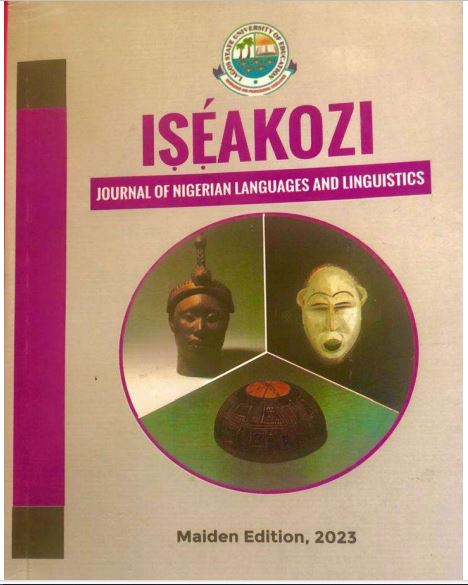 					View Vol. 1 No. 1 (2023): IṢE´AKOZI:  Journal of Nigerian Languages and Linguistics
				