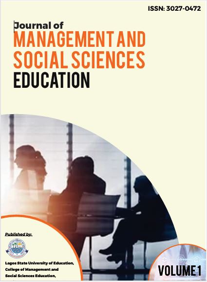 					View Vol. 1 No. 1 (2024): JOURNAL OF  MANAGEMENT AND SOCIAL  SCIENCES EDUCATION
				